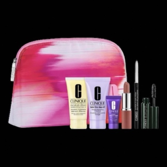 Clinique Make Up Bag w/Skincare Set NWOT - Picture 1 of 3
